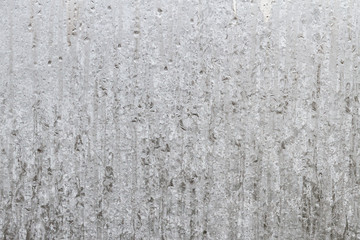 Frosty patterns on a frozen ice box in the early morning