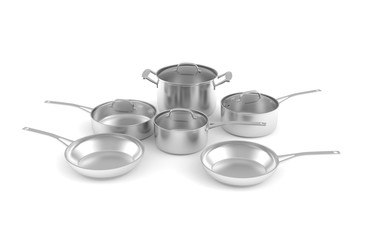 Pot on background. 3D rendering.