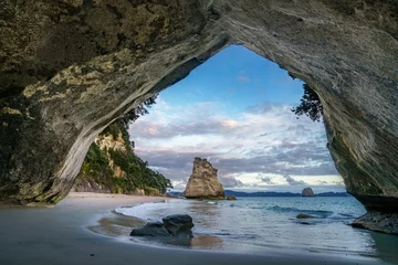 Foto op Plexiglas uitzicht vanuit de grot bij Cathedral Cove, Coromandel, Nieuw-Zeeland 16 © Christian B.