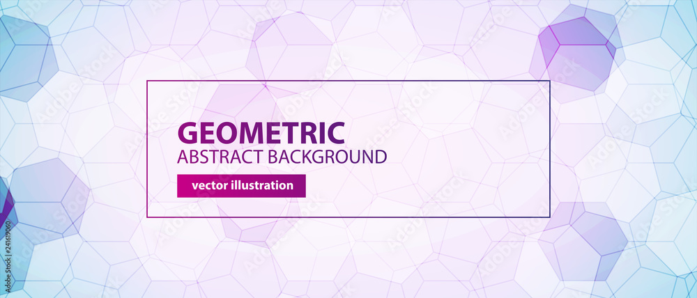 Poster abstract hexagon background for design works.