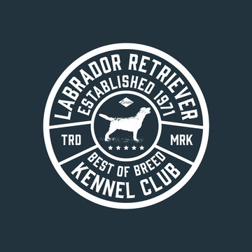 KENNEL CLUB emblem template.  Vector illustration.