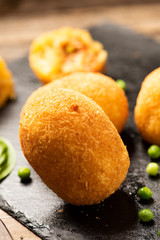 Arancini rice and meat