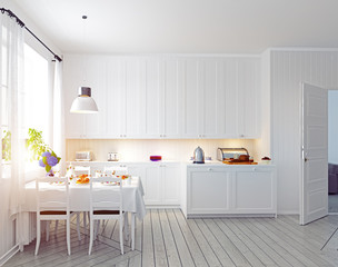 Fototapeta na wymiar modern cozy kitchen interior