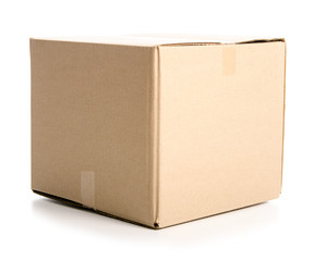 Boxes delivery package on white background isolation