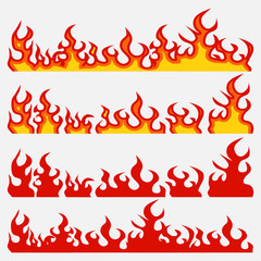 fire flame set, flame elements, burning infern