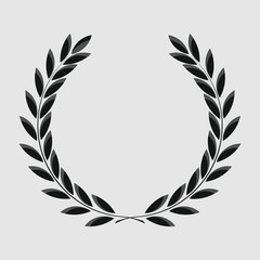 icon laurel wreath, spotrs design - vector
