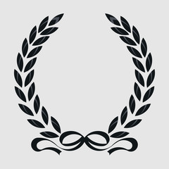 icon laurel wreath, spotrs design - vector