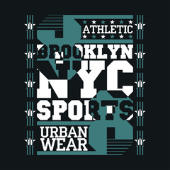 New York typography, design graphic, t-shirt printing man NYC