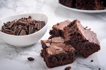 isolated chocolate brownie