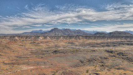 Mountains in Texas near the border with Mexico