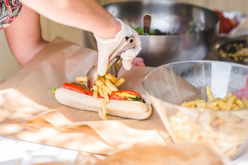 Servir la fricadelle