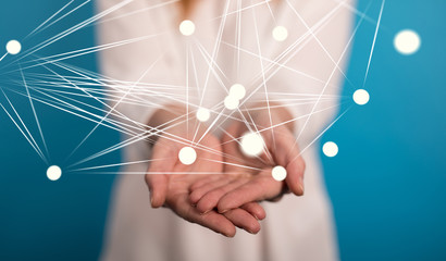 connection digital in hand