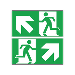 emergency exit left symbol