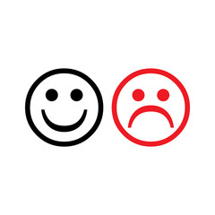 emotion smile and anger icon