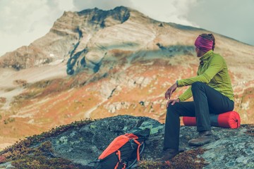 Backpacker on the Trail
