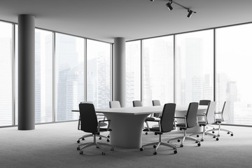 Panoramic meeting room interior