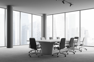 Panoramic meeting room interior