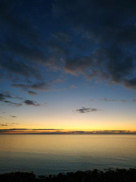 Coucher de soleil sur la mer