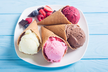 Ice cream waffle cones