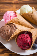 Ice cream waffle cones