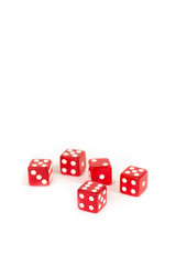 Red Dices on white Background