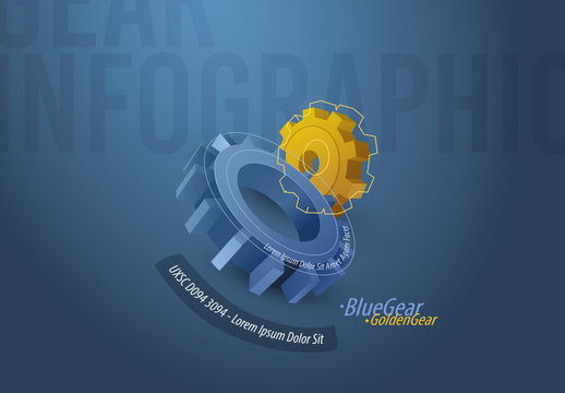 3D Gear Infographic Layout