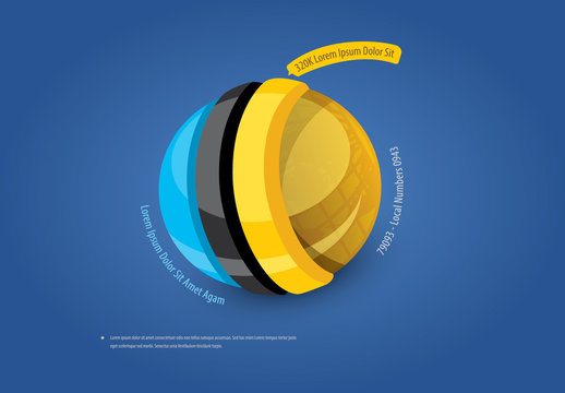 3D Globe Infographic Layout