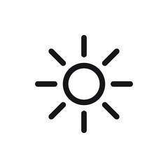 Sun icon vector isolated