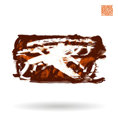 Brush stroke and texture. Grunge vector abstract hand - painted element. Underline and border design.