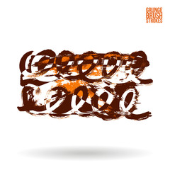 Brush stroke and texture. Grunge vector abstract hand - painted element. Underline and border design.