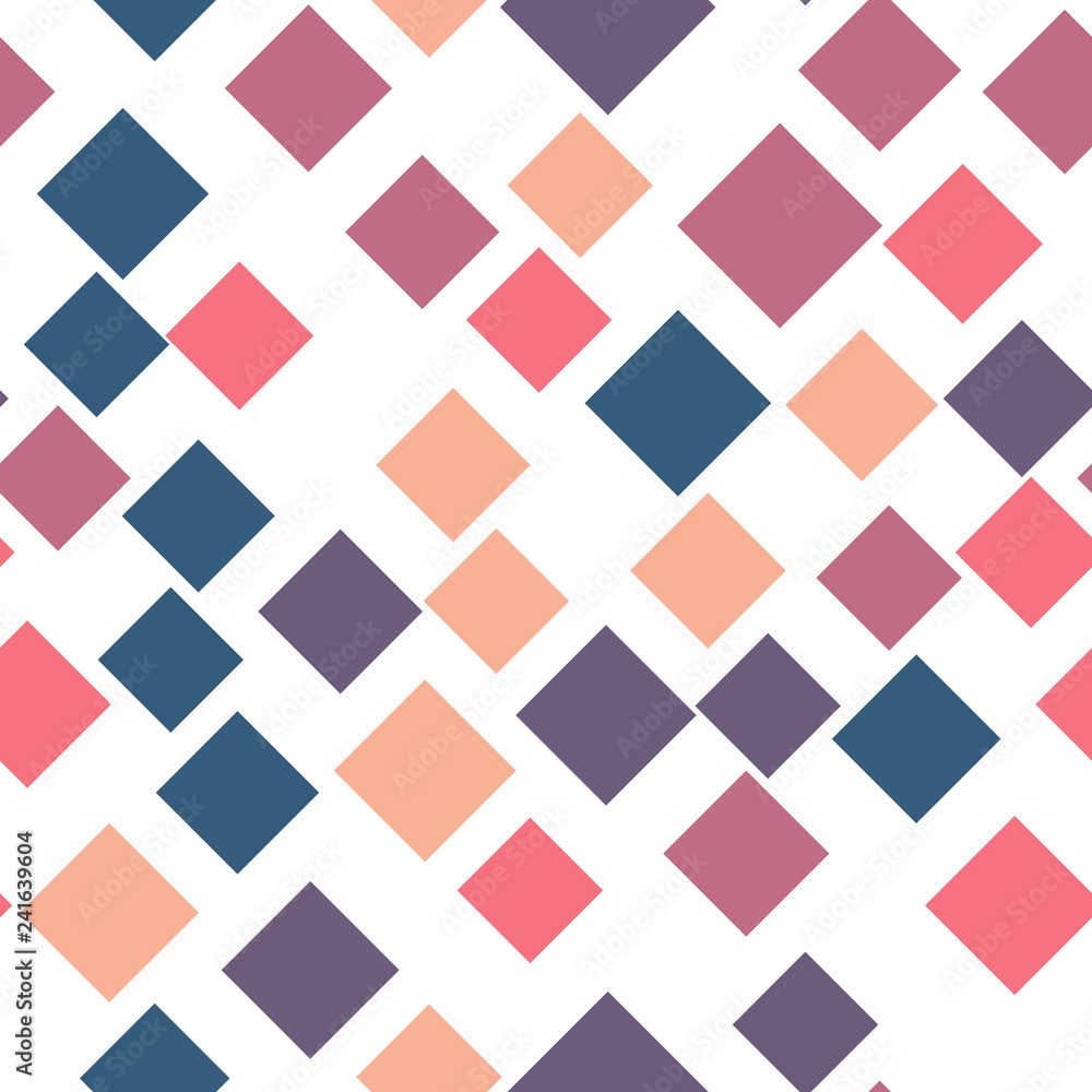 Poster seamless abstract geometric pattern of squares in random order. funny, happy and children theme. sim