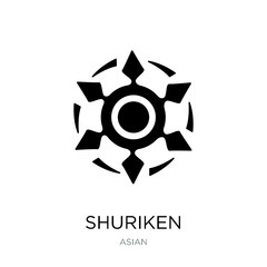 shuriken icon vector on white background, shuriken trendy filled