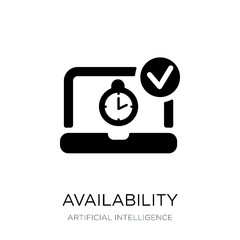 availability icon vector on white background, availability trend