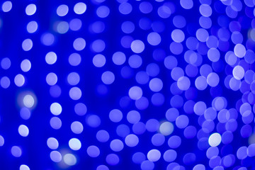 Festive blue bokeh