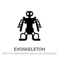 exoskeleton icon vector on white background, exoskeleton trendy