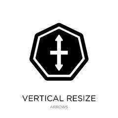 vertical resize icon vector on white background, vertical resize
