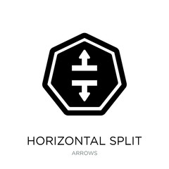 Obraz premium horizontal split icon vector on white background, horizontal spl