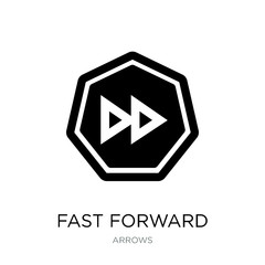 fast forward icon vector on white background, fast forward trend