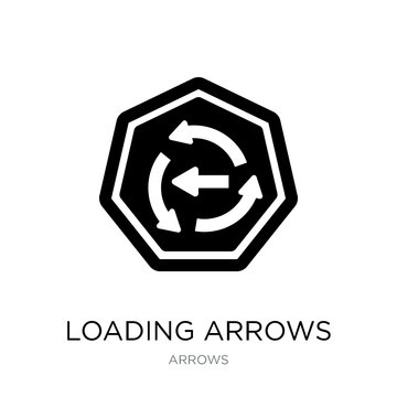 loading arrows icon vector on white background, loading arrows t