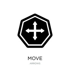 move icon vector on white background, move trendy filled icons f
