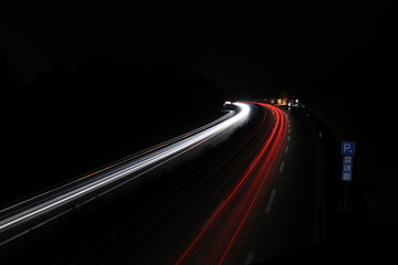 Langzeitaufnahme Autobahn