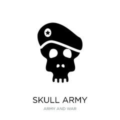 skull army icon vector on white background, skull army trendy fi