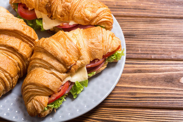 French croissant sandwich