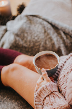 Boire un chocolat chaud