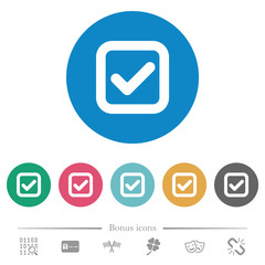 Checkbox flat round icons