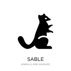 sable icon vector on white background, sable trendy filled icons