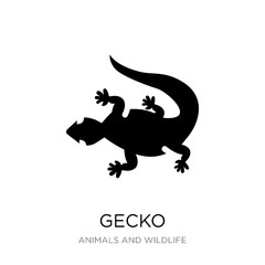 gecko icon vector on white background, gecko trendy filled icons