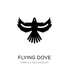 flying dove icon vector on white background, flying dove trendy