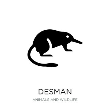 desman icon vector on white background, desman trendy filled ico