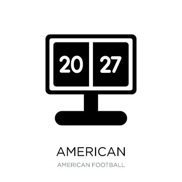 american football scores icon vector on white background, americ